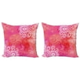thumbnail image 1 of Ambesonne Mandala Throw Pillow Cover 2 Pack, Motifs, 20", Pink Coral White, 1 of 2