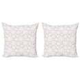 thumbnail image 1 of Ambesonne Mandala Throw Pillow Cover 2 Pack, Pastel Toned Floral Circles, 24", Pale Peach and White, 1 of 2