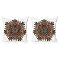 thumbnail image 1 of Ambesonne Mandala Throw Pillow Cover 2 Pack, Pattern, 18", Multicolor, 1 of 6