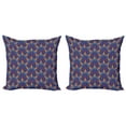 thumbnail image 1 of Ambesonne Mandala Throw Pillow Cover 2 Pack, Vibrant Floral Ornate, 24", Orange Pale Blue Purple, 1 of 2