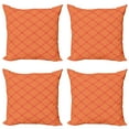 thumbnail image 1 of Ambesonne Mandala Throw Pillow Cover 4 Pack, Dots Swirls Floral Medieval, 18", Pale Orange Burnt Sienna, 1 of 2