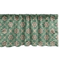 thumbnail image 1 of Ambesonne Mandala Window Valance, Floral Eastern, 54" X 12", Jade Green Pale Pink, 1 of 3