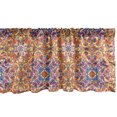 thumbnail image 1 of Ambesonne Mandala Window Valance, Floral Pattern with Symmetrical Elements Design Eastern, Curtain Valance for Kitchen Bedroom Decor with Rod Pocket, 54" X 18", Multicolor, 1 of 3