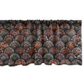 thumbnail image 1 of Ambesonne Mandala Window Valance, Geometric Floral Forms, 54" X 12", Scarlet Orange Blue, 1 of 3