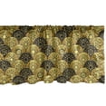 thumbnail image 1 of Ambesonne Mandala Window Valance, Scale Style Circles, 54" X 12", Yellow and Black, 1 of 3