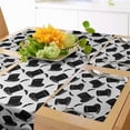 thumbnail image 1 of Ambesonne Manly Table Runner & Placemats, Magician Hat and Mustache, Placemat 4 pcs + Runner 16"x72", Charcoal Grey Pale Grey, 1 of 2