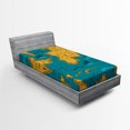 thumbnail image 1 of Ambesonne Map Fitted Sheet, Cartoon Adventure Boats, Twin Size, Orange Blue, 1 of 2