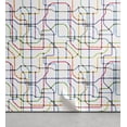 thumbnail image 1 of Ambesonne Map Peel & Stick Wallpaper for Home, Colorful Lines Metro Scheme, 13"x36", Multicolor, 1 of 6