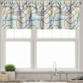 thumbnail image 1 of Ambesonne Map Valance Pack of 2, Vibrant Striped Metro Route, 42"X12", Multicolor, 1 of 3