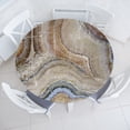 thumbnail image 1 of Ambesonne Marble Print Fitted Round Tablecloth, Surreal Onyx Surface, 36"- 40" Diameter, Cinnamon Beige Tan, 1 of 4