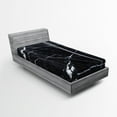 thumbnail image 1 of Ambesonne Marble Print Fitted Sheet, Grunge Natural Stone, Twin XL Size, Charcoal Grey White, 1 of 2