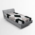 thumbnail image 1 of Ambesonne Marble Print Fitted Sheet, Marble Effect, Twin XL Size, Black Beige, 1 of 2
