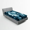 thumbnail image 1 of Ambesonne Marble Print Fitted Sheet, Marble Stone Effect, Twin Size, Blue, 1 of 2