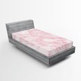 thumbnail image 1 of Ambesonne Marble Print Fitted Sheet, Soft Granite Texture, Twin XL Size, Pale Pink, 1 of 3