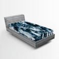 thumbnail image 1 of Ambesonne Marble Print Fitted Sheet, Vintage Nature Painted, Twin XL Size, Slate Blue Pearl, 1 of 3