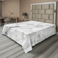 thumbnail image 1 of Ambesonne Marble Print Flat Sheet, Cracked Lines, King Size, Grey Dust White, 1 of 1