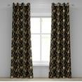 thumbnail image 1 of Ambesonne Marble Print Grommet Curtain, Triangle Art Geometric, 50"x84", Dark Chestnut Brown and Amber, 1 of 5