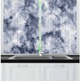 thumbnail image 1 of Ambesonne Marble Print Kitchen Curtains, Cloudy, 55"x39", Cadet Blue Dust, 1 of 2