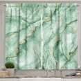 thumbnail image 1 of Ambesonne Marble Print Kitchen Curtains, Neutral Design Stone, 55"x39", Hunter Green, 1 of 3