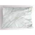 thumbnail image 1 of Ambesonne Marble Print Pillow Sham, Stained Monochrome, 26" X 20", White Pale Grey, 1 of 2