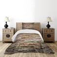 thumbnail image 1 of Ambesonne Marble Print Quilted Bedspread Set 2 Pcs, Urban Brick Slate Wall, Twin Size, Multicolor, 1 of 3