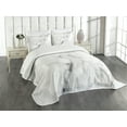 thumbnail image 1 of Ambesonne Marble Print Quilted Bedspread Set 3 Pcs, Cracked Lines, Queen Size, Grey Dust White, 1 of 3