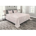 thumbnail image 1 of Ambesonne Marble Print Quilted Bedspread Set 3 Pcs, Mineral Scratches, King Size, Pale Pink White, 1 of 3