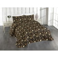 thumbnail image 1 of Ambesonne Marble Print Quilted Bedspread Set 3 Pcs, Triangle Art Geometric, Twin, Dark Chestnut Brown and Amber, 1 of 4