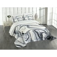 thumbnail image 1 of Ambesonne Marble Print Quilted Bedspread Set 3 Pcs, Trippy Unusual Forms, Queen Size, Black Pale Grey Dust, 1 of 5