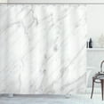 thumbnail image 1 of Ambesonne Marble Print Shower Curtain, Carrara Organic Tile, 69"Wx70"L, White and Pale Sage Green, 1 of 3