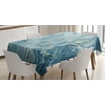 thumbnail image 1 of Ambesonne Marble Print Tablecloth Rectangular Table Cover, Granite Stone, 60"x90", Pale Blue Grey, 1 of 3