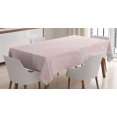 thumbnail image 1 of Ambesonne Marble Print Tablecloth Rectangular Table Cover, Mineral Scratches, 60"x84", Pale Pink White, 1 of 3