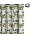 thumbnail image 1 of Ambesonne Mardi Gras Window Curtains, Pattern, Each 28" W x 63" L, Purple Green Yellow, 1 of 5