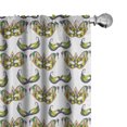 thumbnail image 1 of Ambesonne Mardi Gras Curtains, Pattern, Pair of 28"x63", Purple Green Yellow, 1 of 5