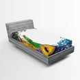 thumbnail image 1 of Ambesonne Mardi Gras Fitted Sheet, Holiday Colors, Twin Size, Multicolor, 1 of 3
