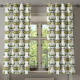 thumbnail image 1 of Ambesonne Mardi Gras Grommet Curtain, Pattern, 50" x 63", Purple Green Yellow, 1 of 6
