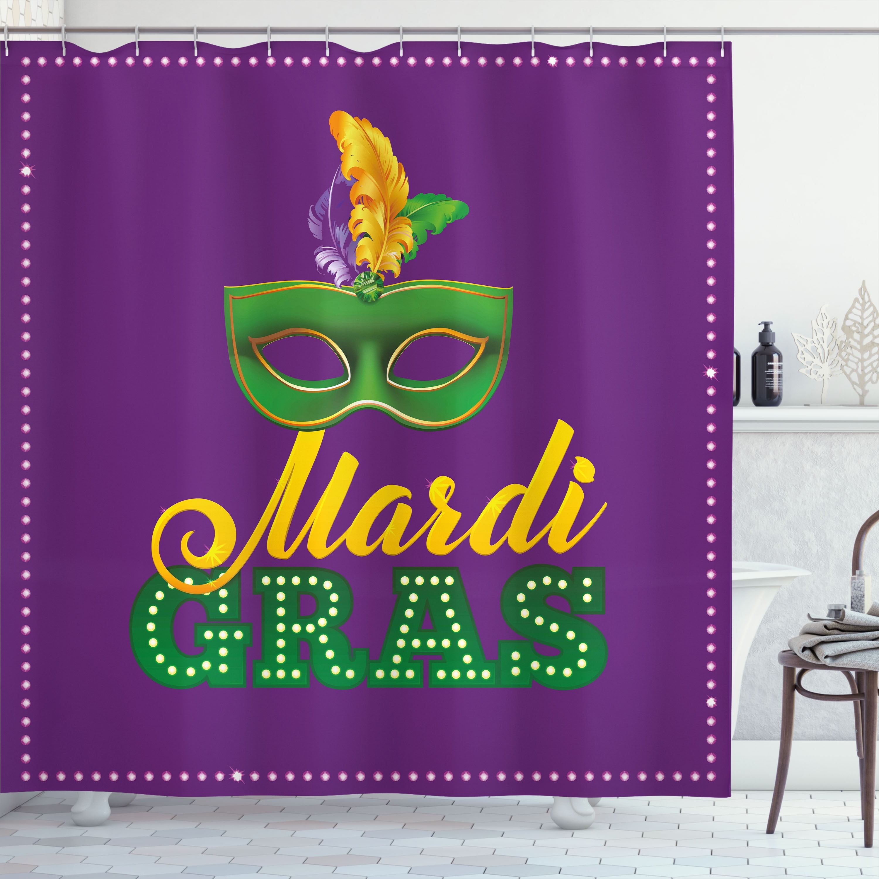 mardi gras curtain lights