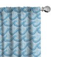 thumbnail image 1 of Ambesonne Marine Window Curtains, Oceanic Dots and Sea Waves, Each 28" W x 63" L, Pale Azure Blue, 1 of 4