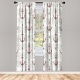thumbnail image 1 of Ambesonne Marine Curtains, Crossed Bones Dots Horror, Pair of 28"x84", Dried Rose, 1 of 2