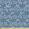 thumbnail image 1 of Ambesonne Marine Fabric by the Yard Upholstery, Outline Sketchy Fish Pattern, 5 Yards, Blue Grey and White, 1 of 5