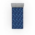 thumbnail image 1 of Ambesonne Marine Fitted Sheet, Pattern Nautical Jellyfish, Twin Size, Sea Blue Indigo, 1 of 5