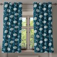 thumbnail image 1 of Ambesonne Marine Grommet Curtain, Coastal Seashell Starfish, 50"x63", Pale Petrol Blue Eggshell, 1 of 5