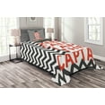 thumbnail image 1 of Ambesonne Marine Quilted Bedspread Set 2 Pcs, Keep Calm I am Captain, Twin Size, Coral Grey and White, 1 of 3