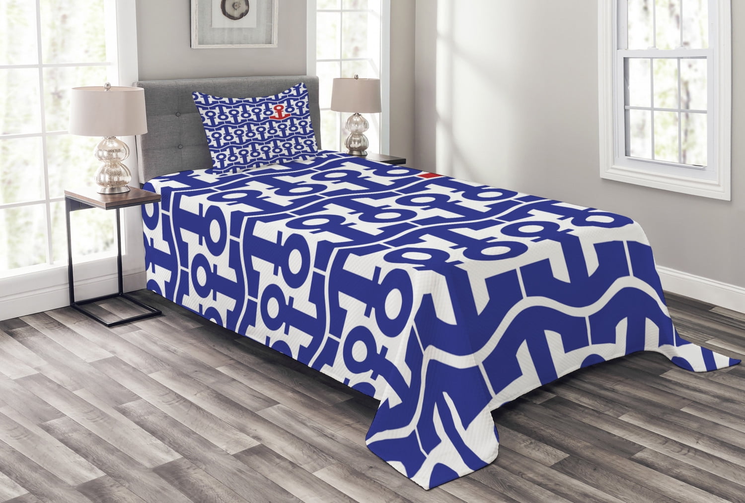 White Twin Polyester Kids Bedspread Set