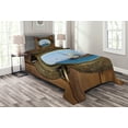 thumbnail image 1 of Ambesonne Marine Quilted Bedspread Set 2 Pcs, Ship Window with Cruise, Twin Size, Multicolor, 1 of 6