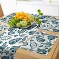 thumbnail image 1 of Ambesonne Marine Table Runner & Placemats, Vintage Sketch Seahorse, Placemat 4 pcs + Runner 14"x72", White and Dark Teal, 1 of 2