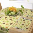 thumbnail image 1 of Ambesonne Marine Table Runner & Placemats, Whale Crab Turtle and Shells, Placemat 4 pcs + Runner 16"x90", Yellow Multicolor, 1 of 2