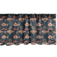thumbnail image 1 of Ambesonne Marine Window Valance, Submarines and Zeppelins, 54" X 18", Salmon and Dark Blue, 1 of 3