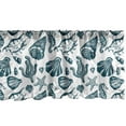 thumbnail image 1 of Ambesonne Marine Window Valance, Vintage Sketch Seahorse, 54" X 18", White and Dark Teal, 1 of 3