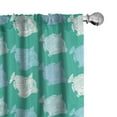 thumbnail image 1 of Ambesonne Maritime Curtains, Nautical Fish Pattern Boho, Pair of 28"x63", Dark Seafoam and Pale Blue, 1 of 5